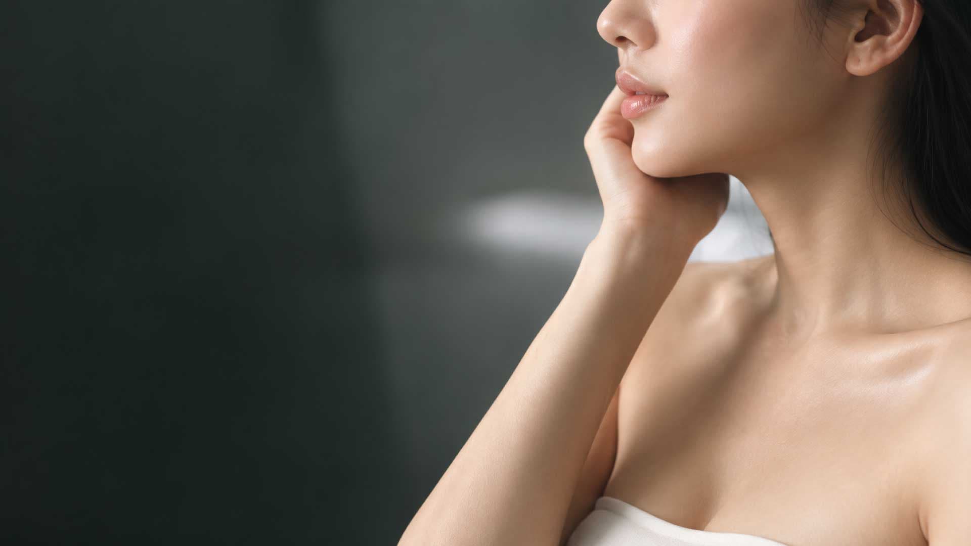 Woman receiving thoughtful aesthetic care